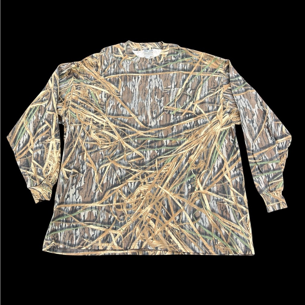 VTG Jerzees Size XXL Grass Camo Long Sleeve Tee Shirt Outdoors New Without Tags.